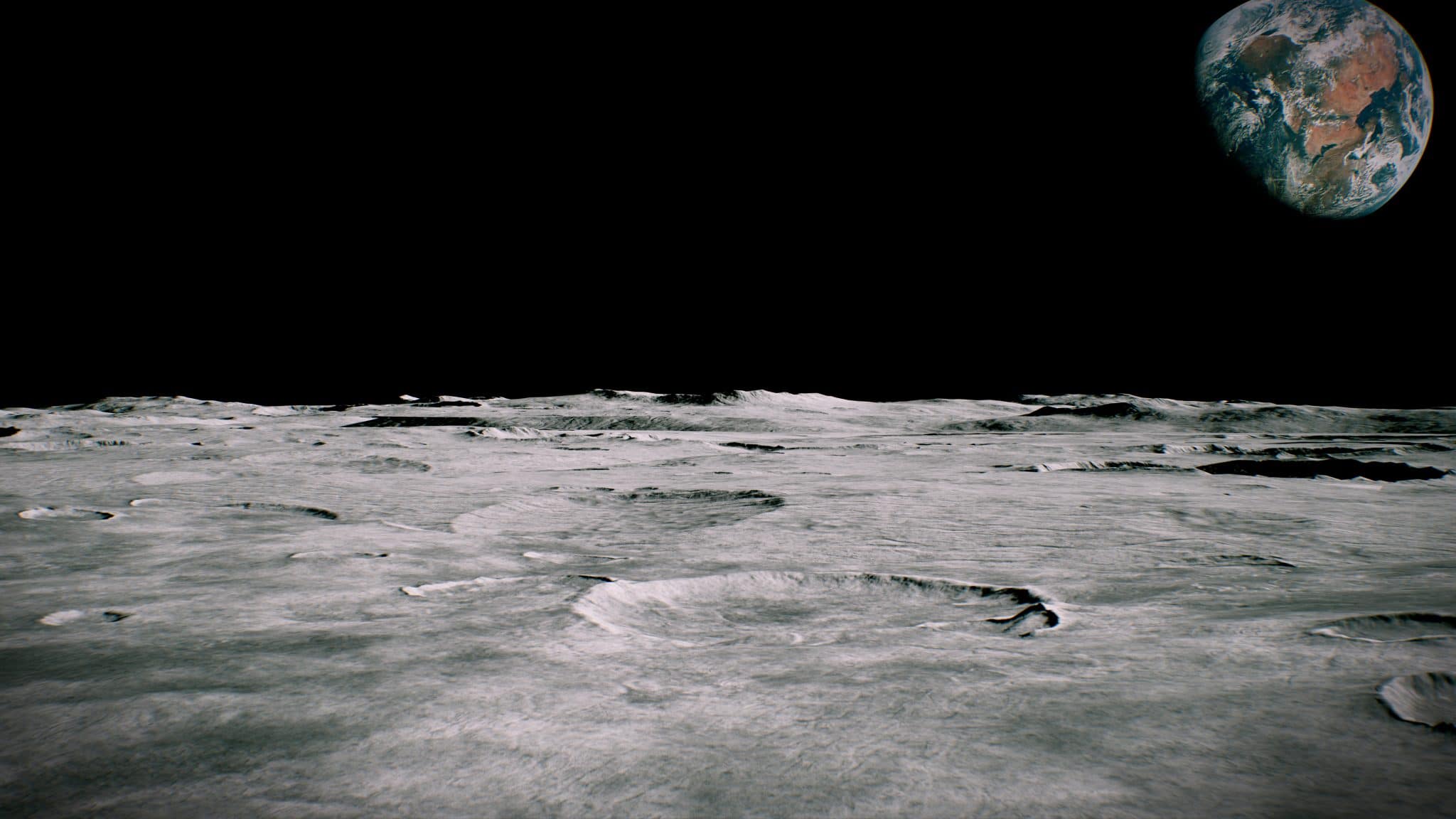 Поверхность Луны 3d